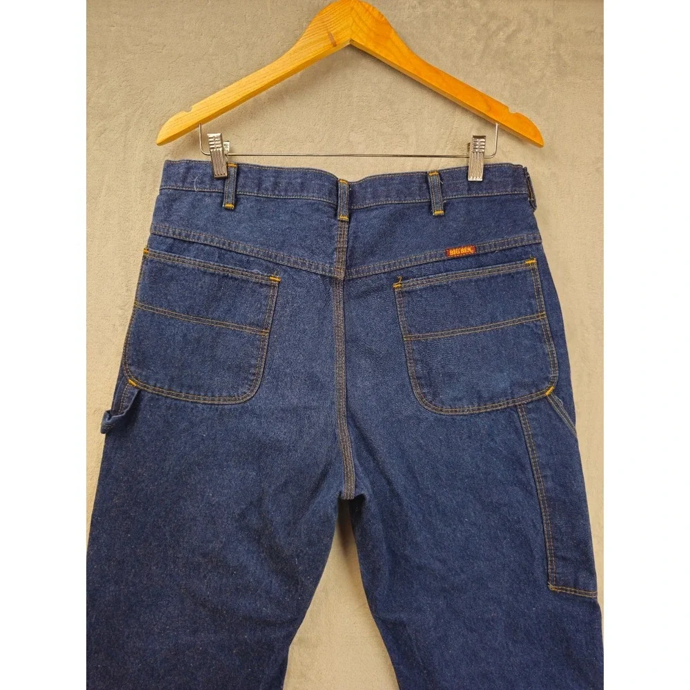 Vintage Big Ben Carpenter Jeans Mens 34x31‎ Blue Denim Made USA Relaxed Work